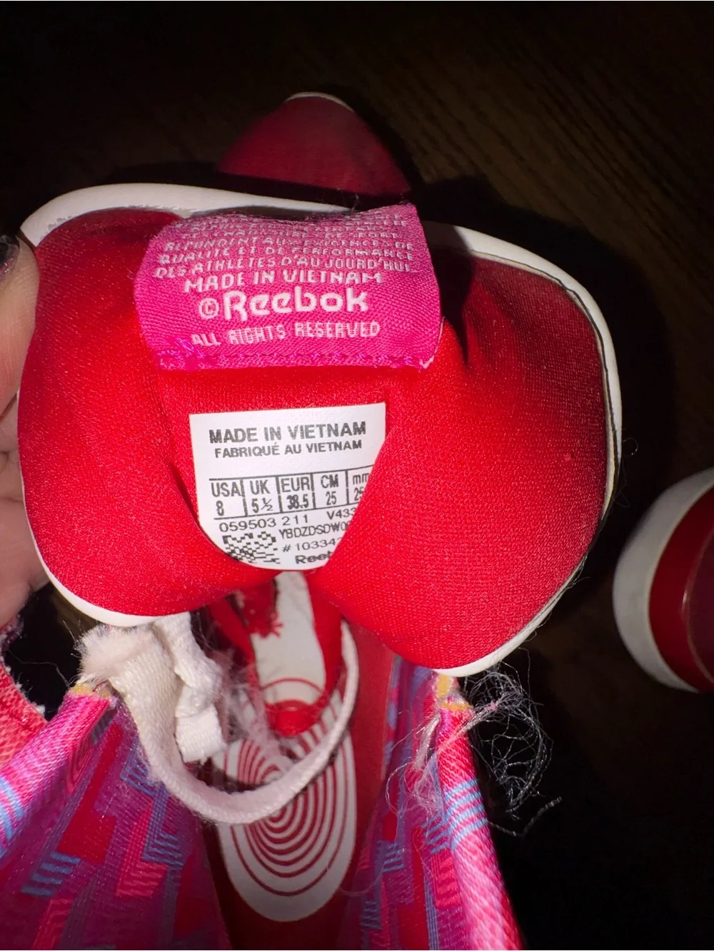 Reebok Kids Red High-Top Sneakers with White Laces